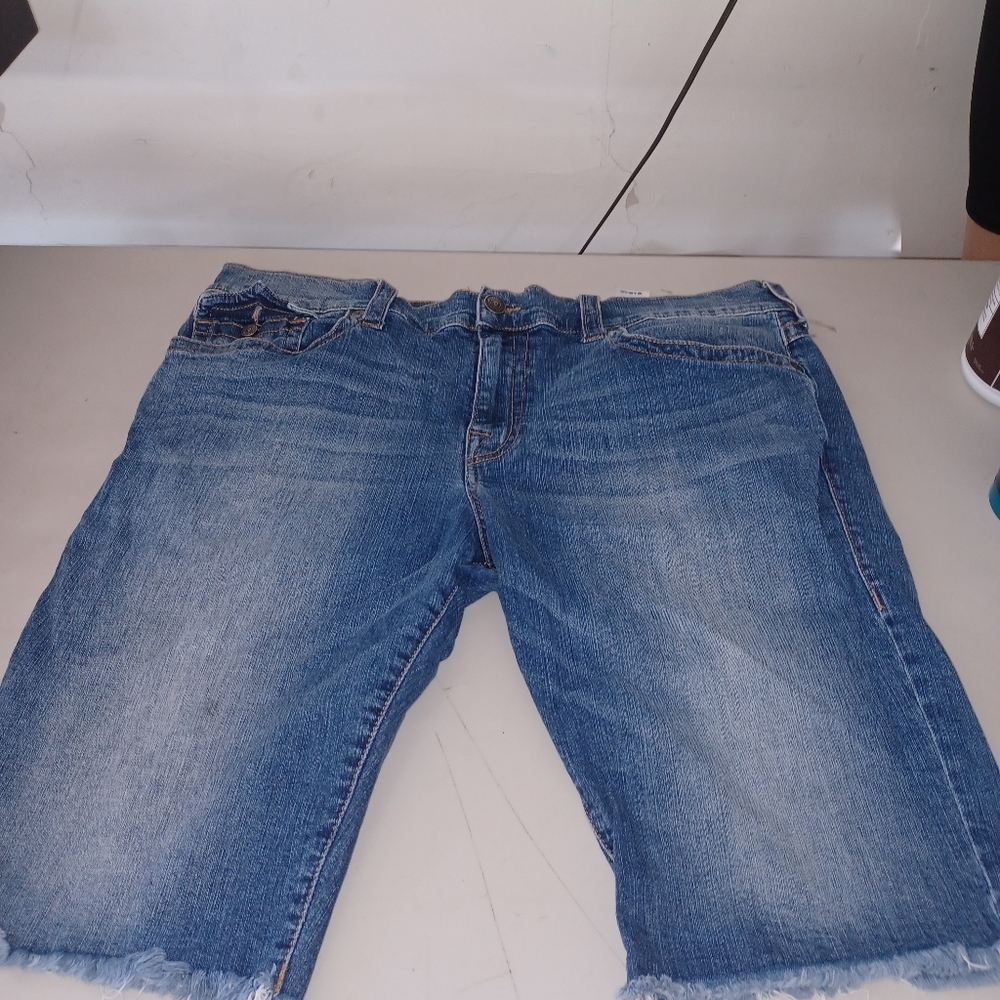 True Religion Blue Denim Shorts